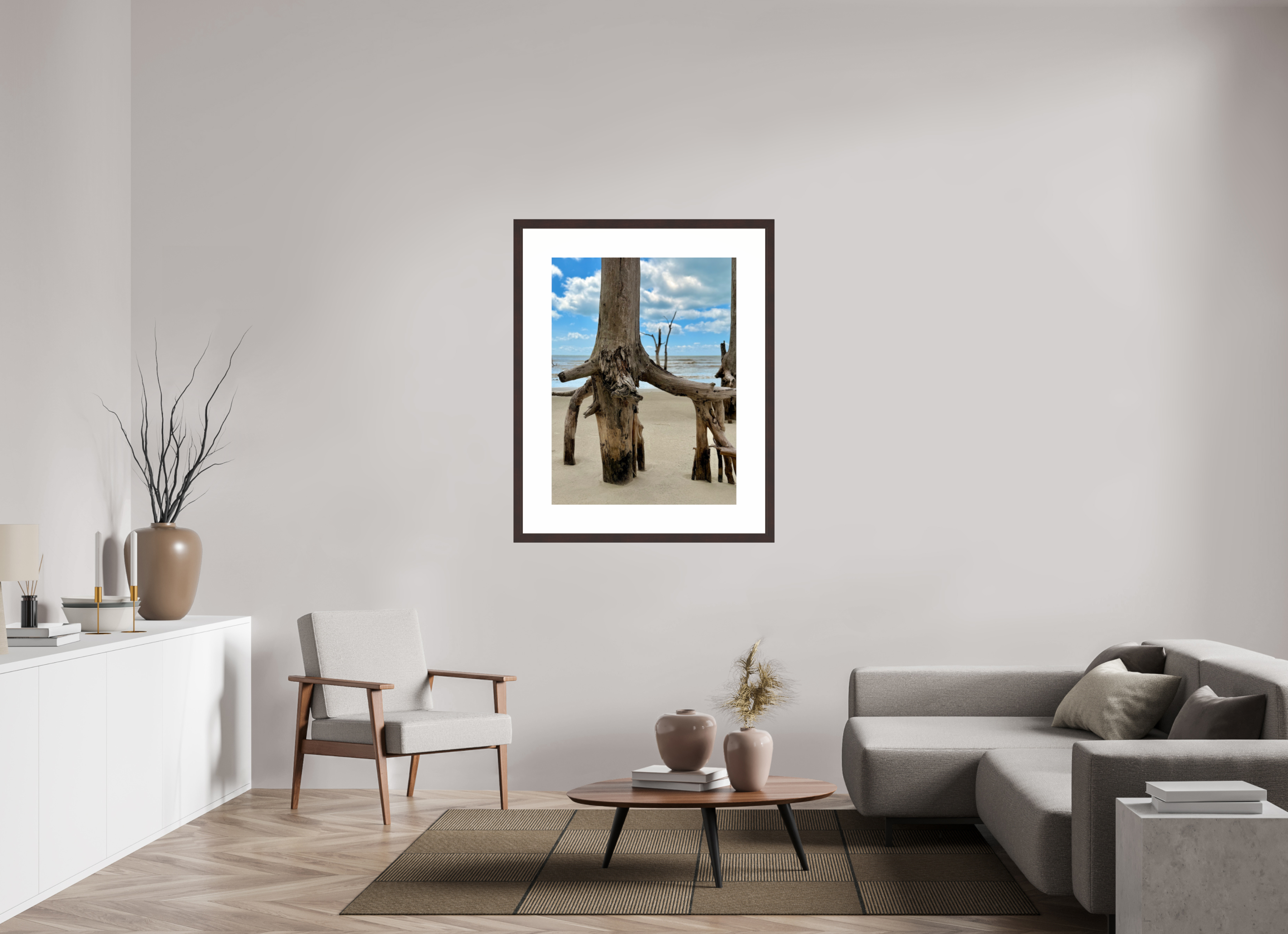30 x 40″, Framed, Alder Brown, Color Print Tree at Capers Island