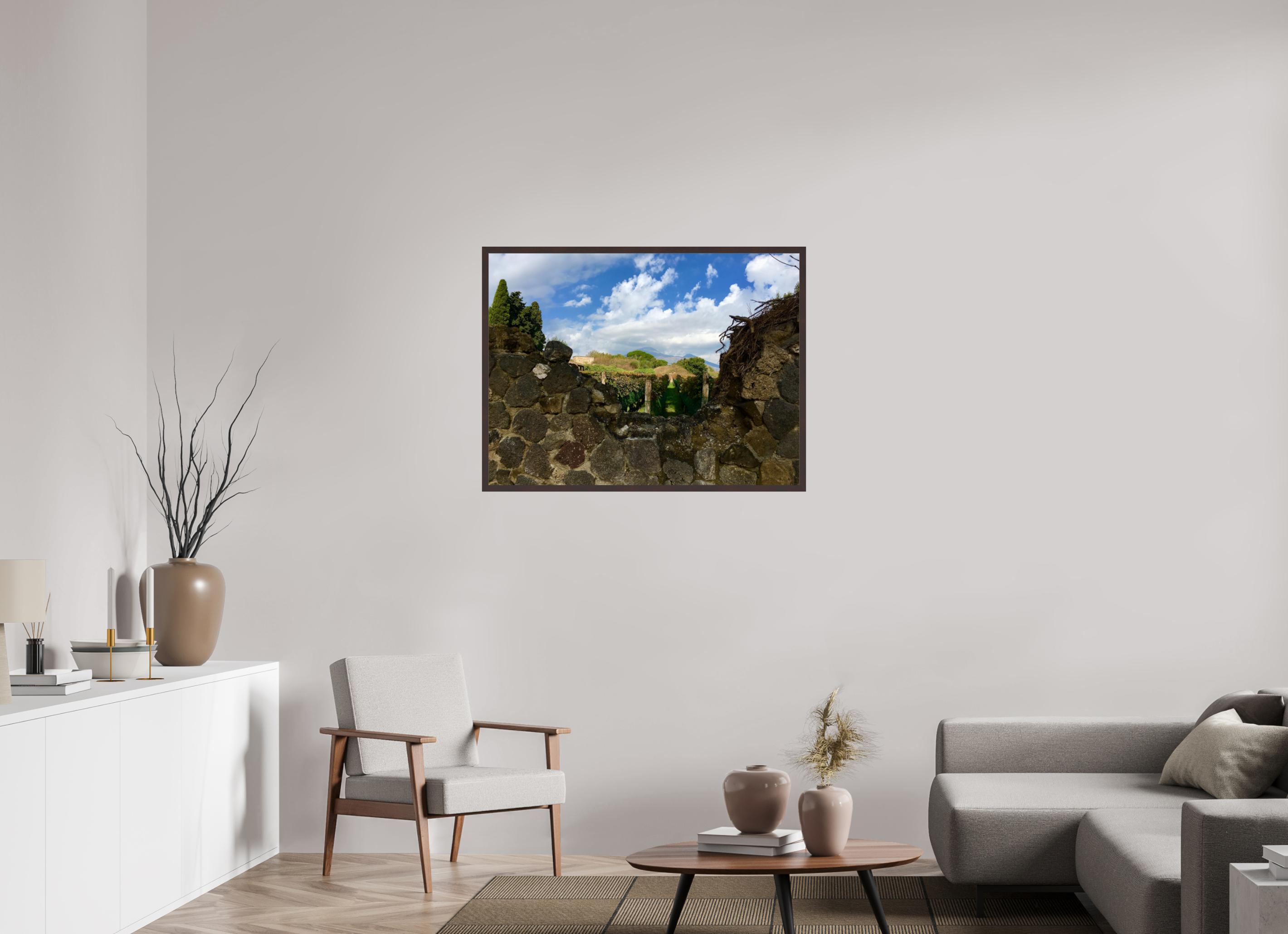 40 x 30″, ArtBox On Aluminum Dibond Pompeii and Vesuvius