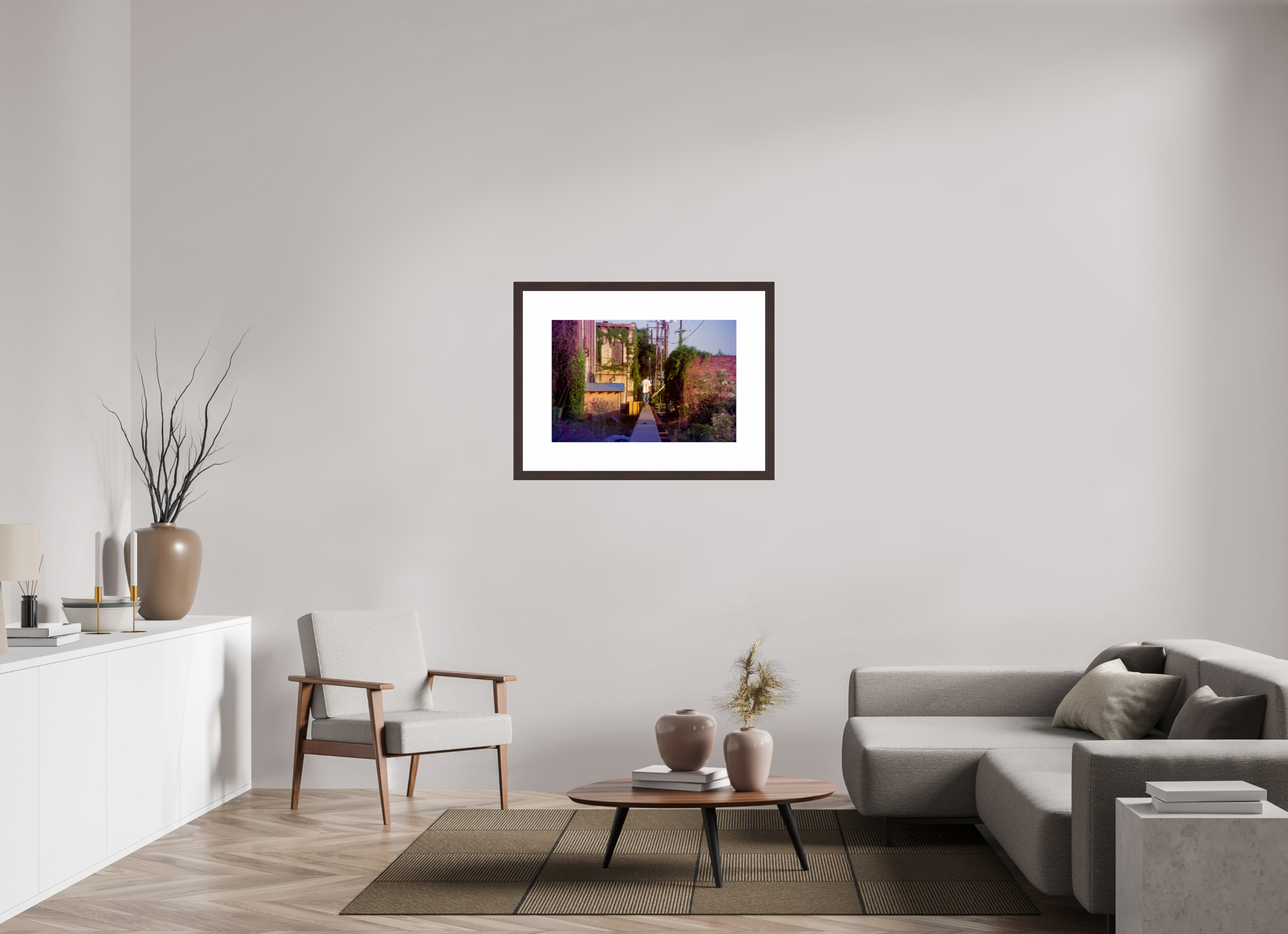 30 x 20″, Framed, Alder Brown, Color Print Levee Walker