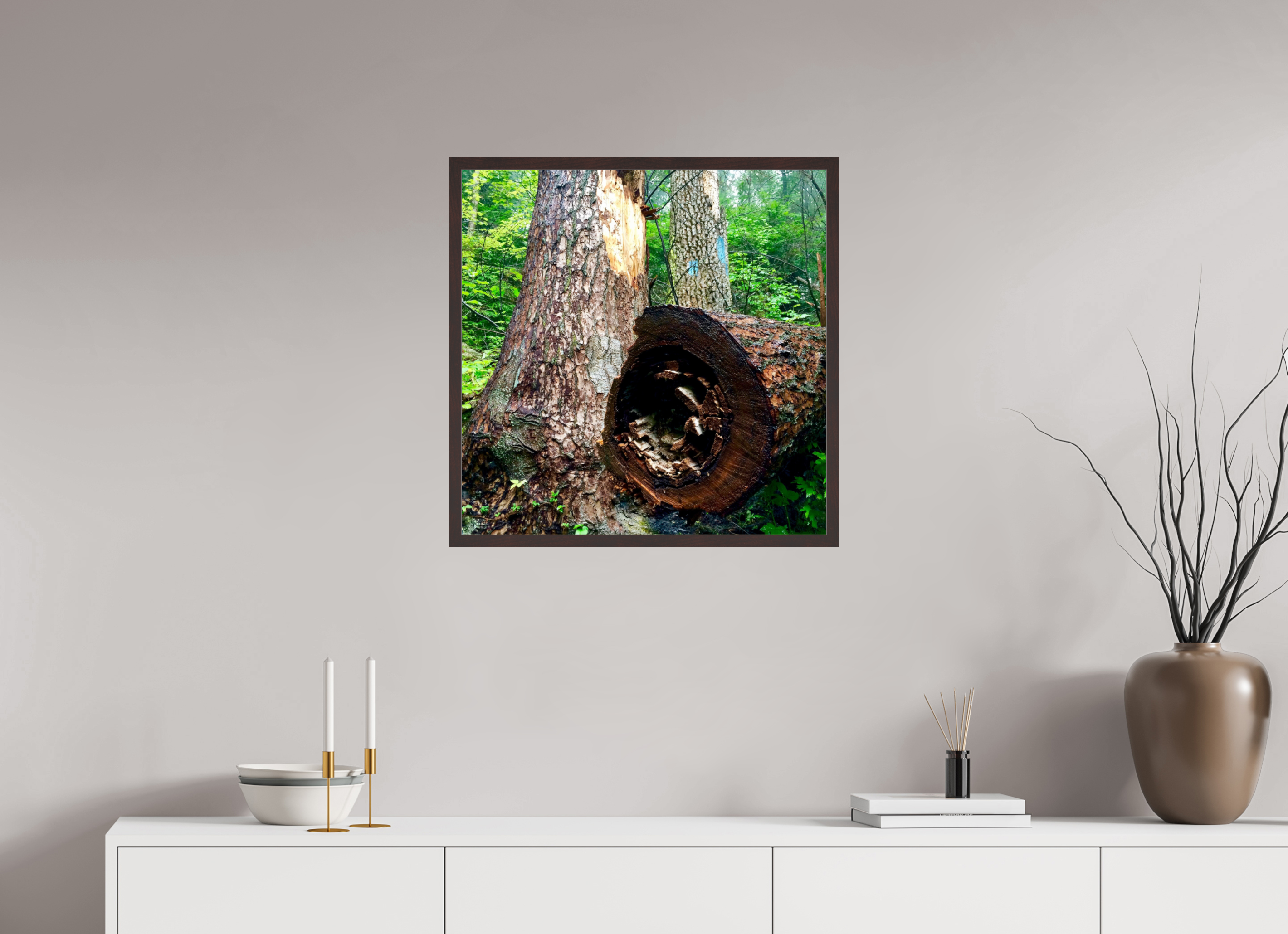 25 x 25″, ArtBox On Aluminum Dibond Cut Tree