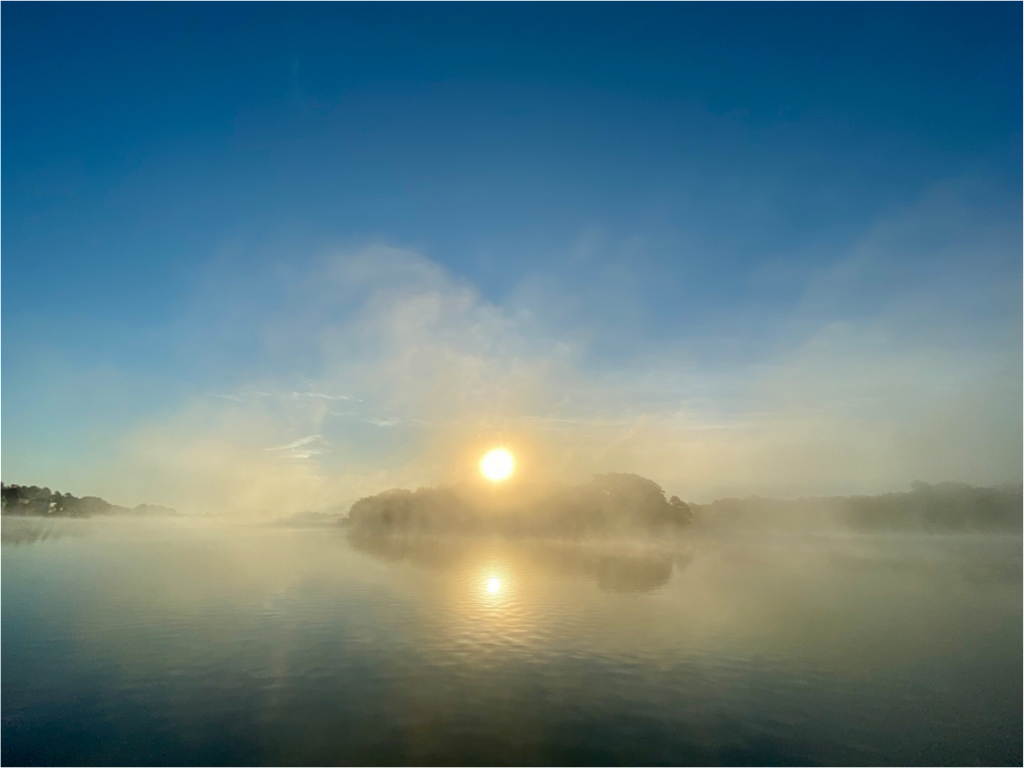 Main image Sunrise Breaking Fog at Percy Priest Lake