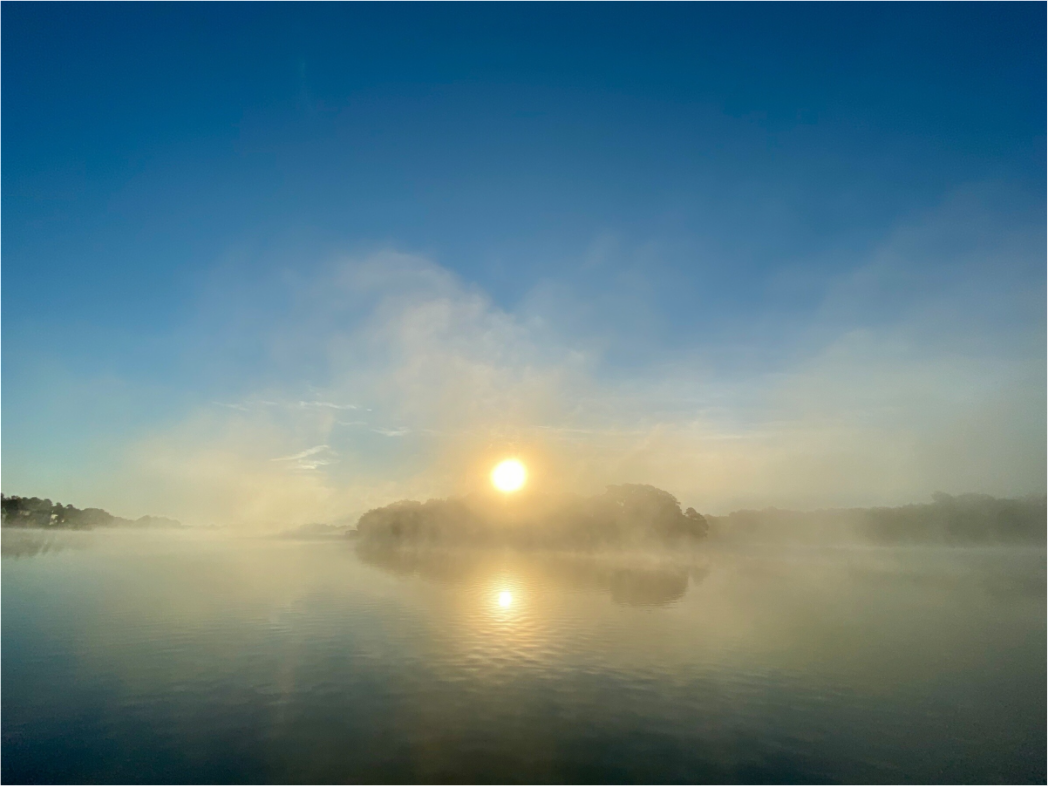 Main image Sunrise Breaking Fog at Percy Priest Lake