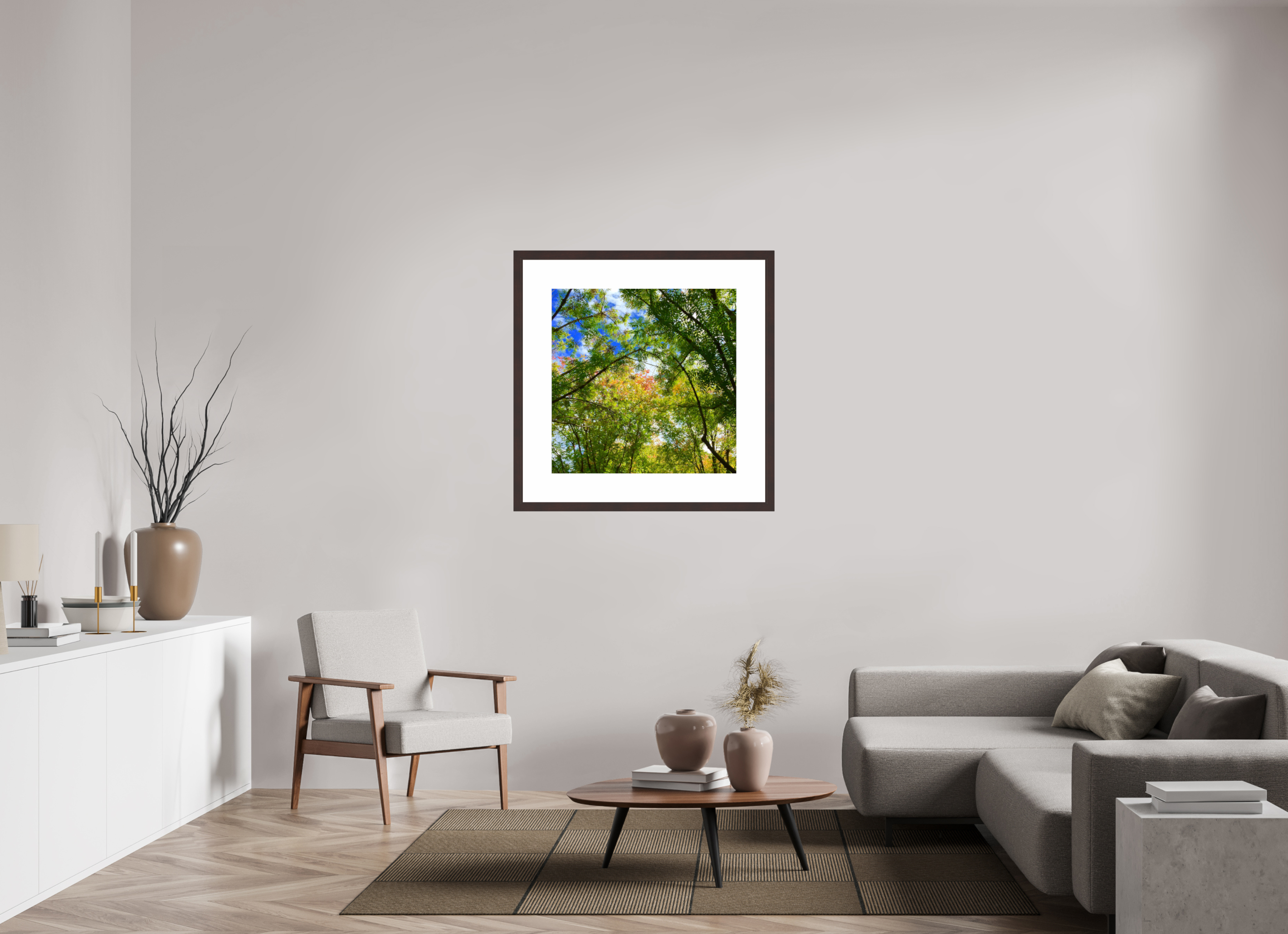 30 x 30″, Framed, Alder Brown, Color Print First of Fall