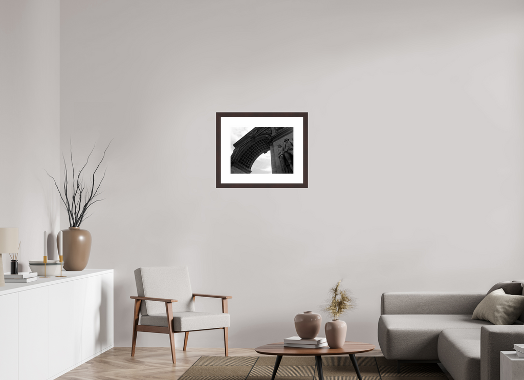 20 x 15″, Framed, Alder Brown, B&W Print Washington Park Arch, View 3