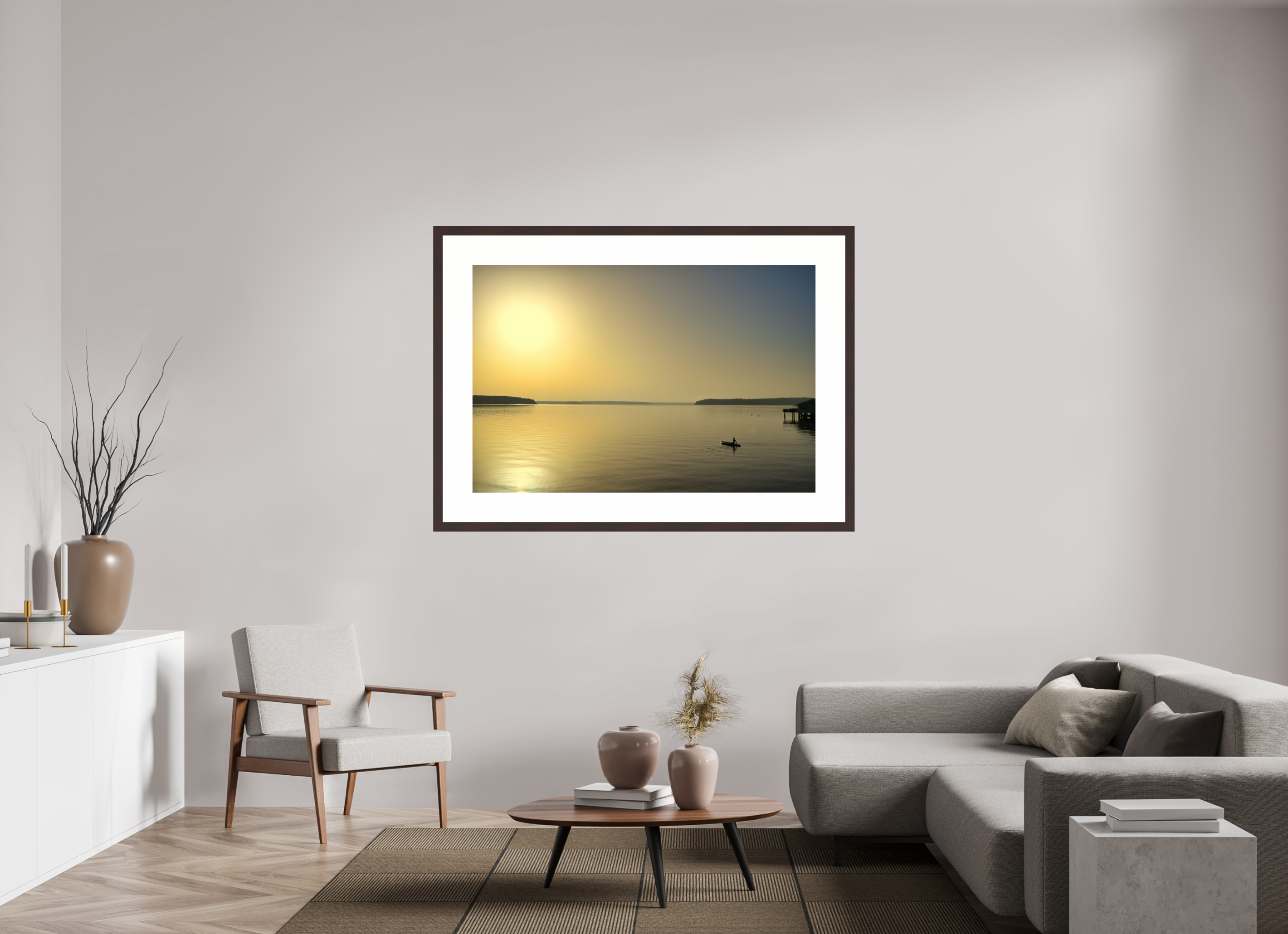 54 x 36″, Framed, Alder Brown, Color Print Paddleboarder