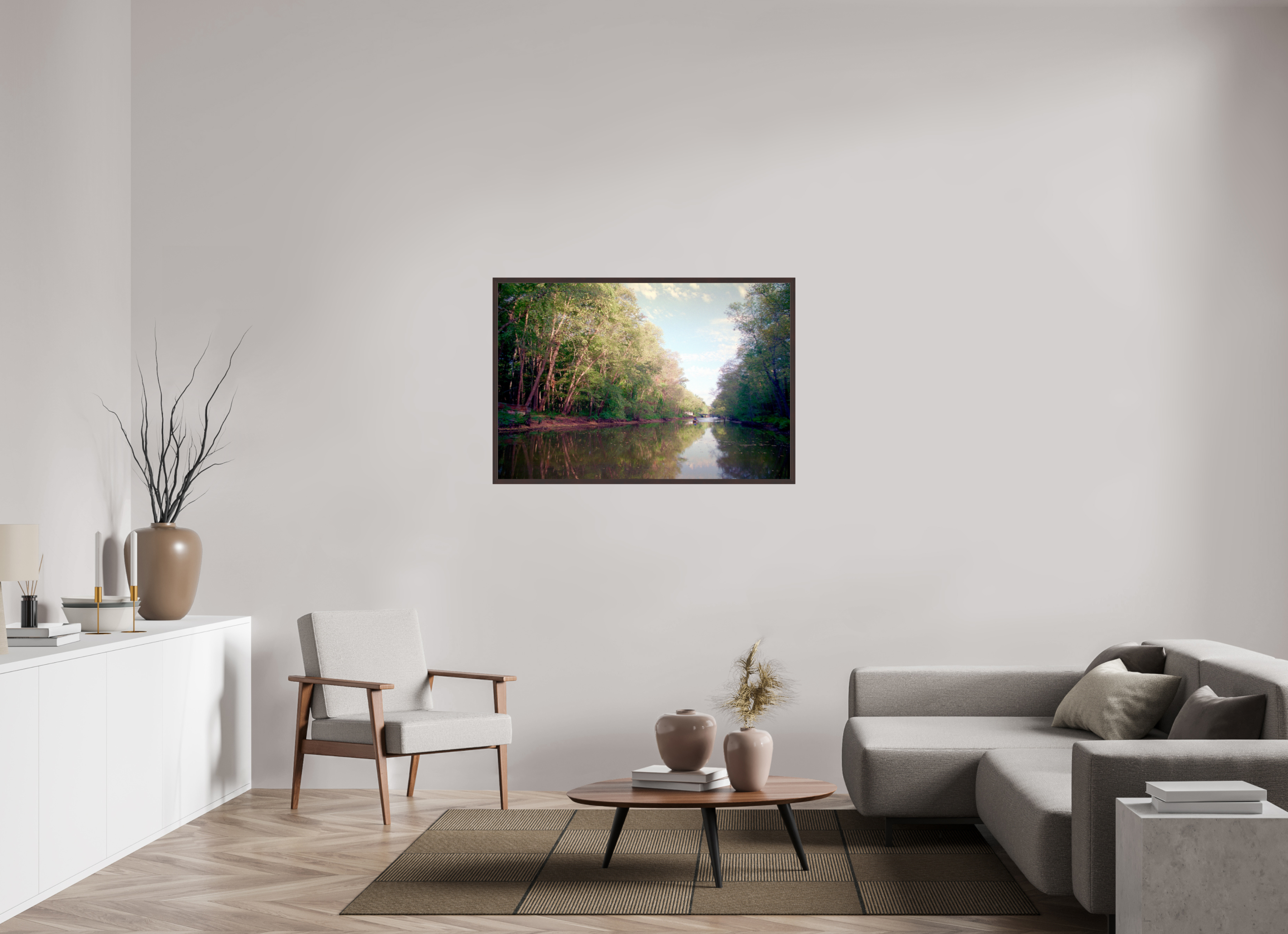 47.4 x 32″, ArtBox On Aluminum Dibond Caddo Lake Canal