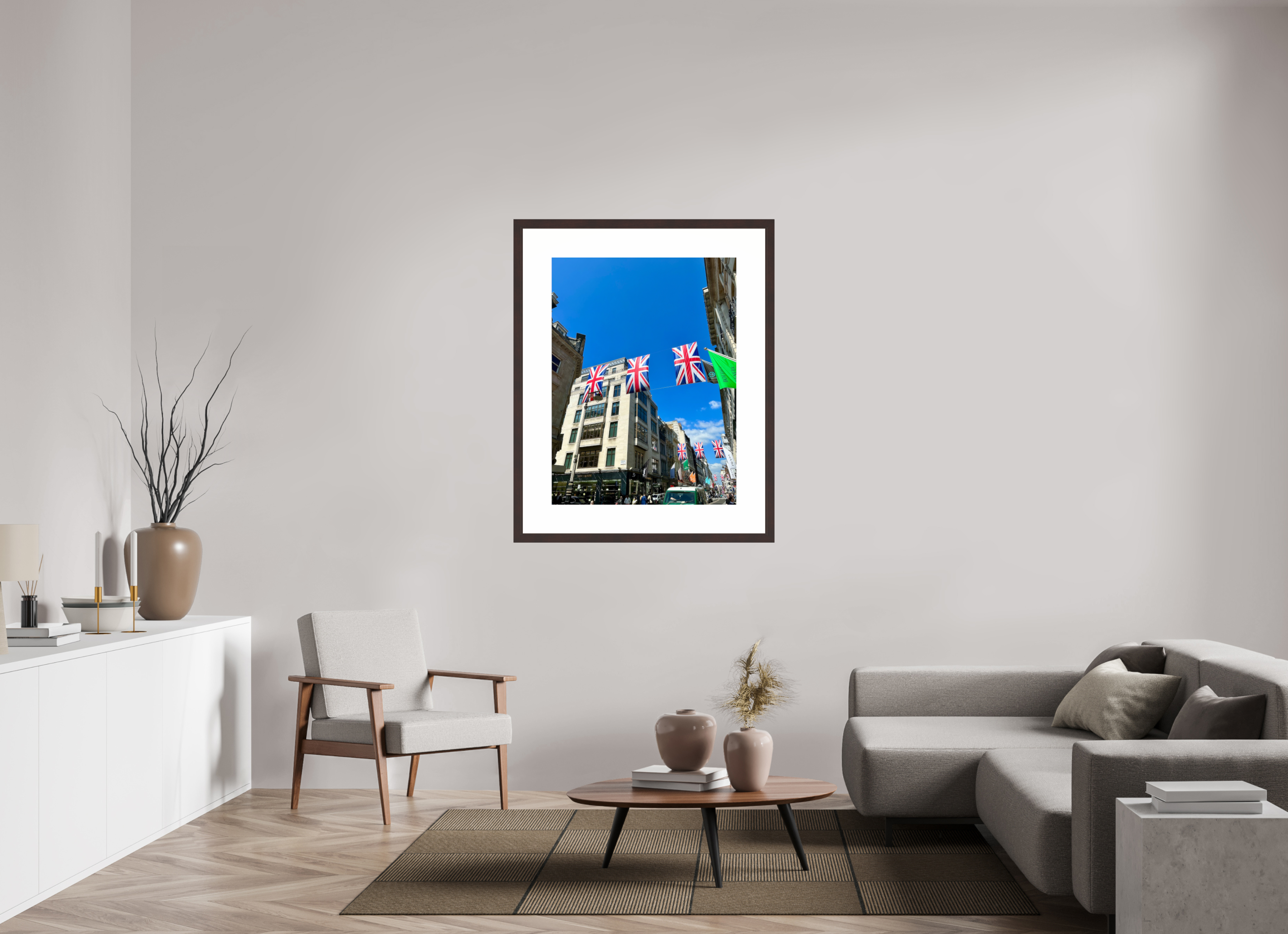 30 x 40″, Framed, Alder Brown, Color Print Union Jacks