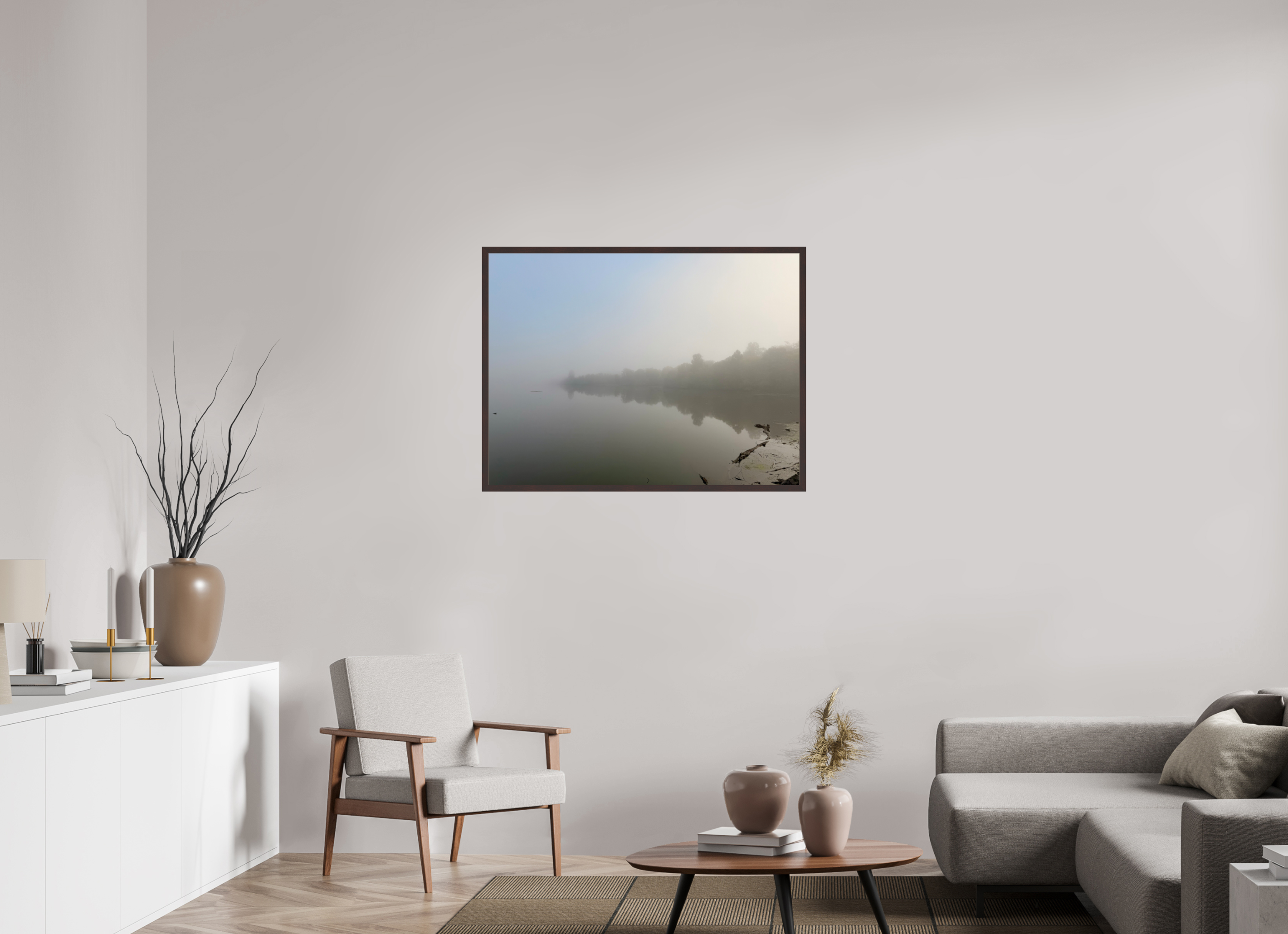 40 x 30″, ArtBox On Aluminum Dibond Goggy Morning at Cordell Hull Reservoir