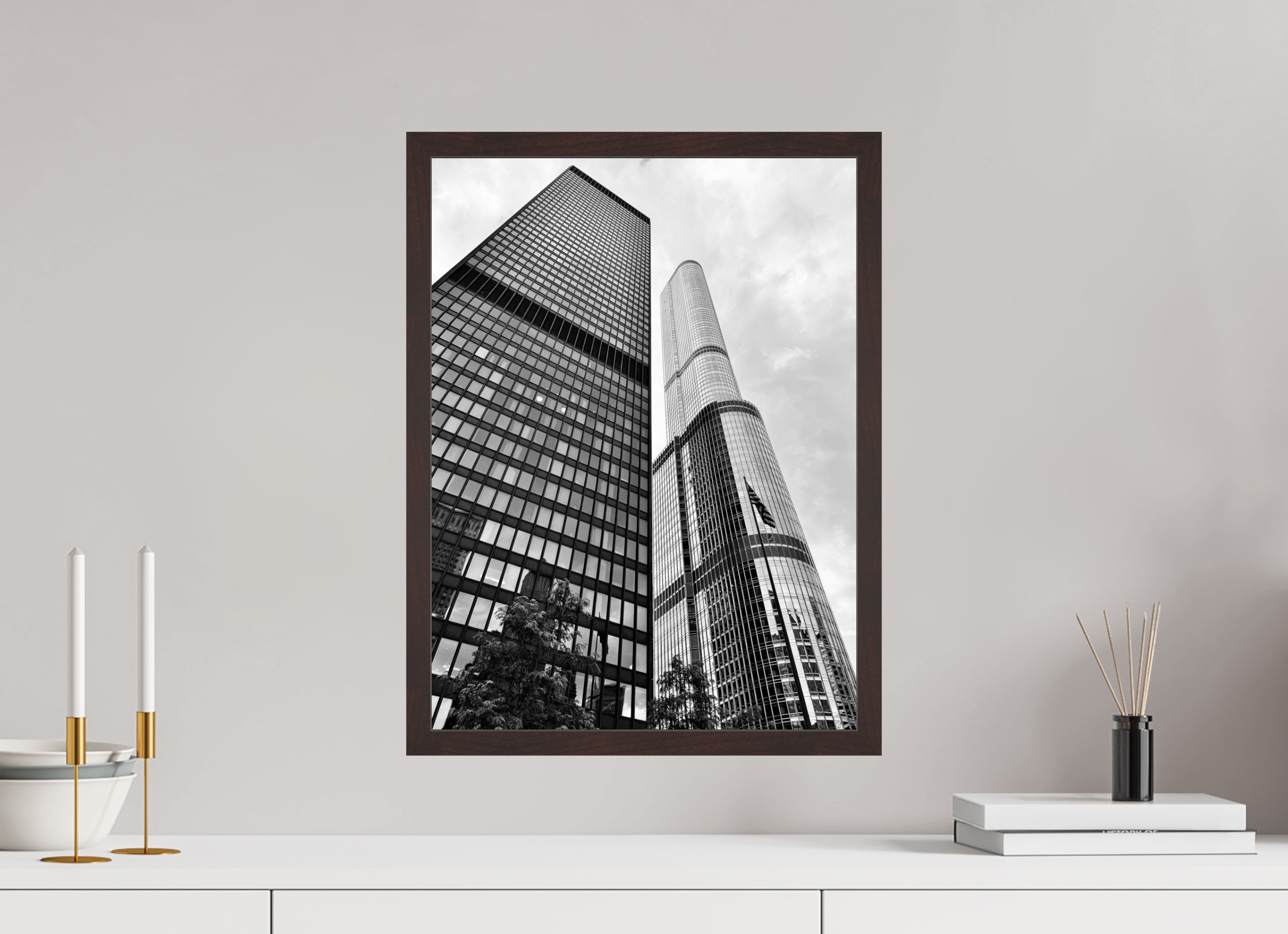 15 x 20″, ArtBox On Aluminum Dibond Skyscrapers