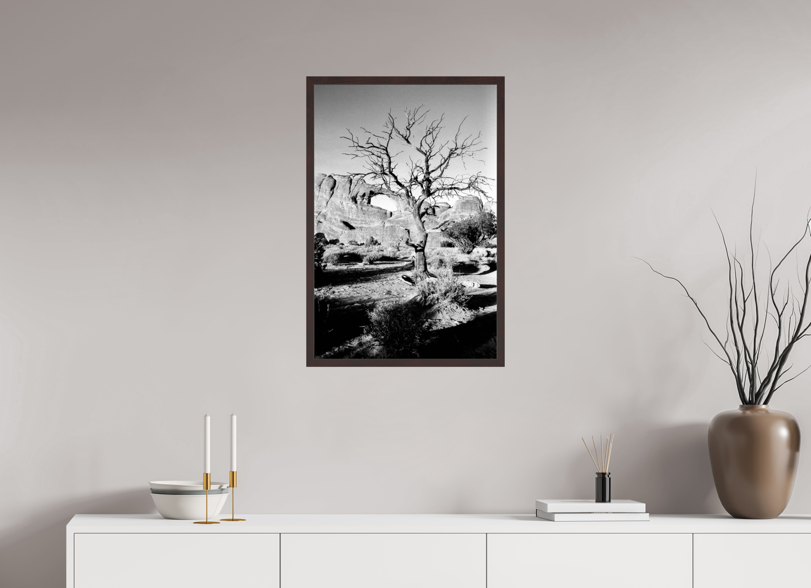 20 x 29.8″, ArtBox On Aluminum Dibond Skyline Arch with Tree
