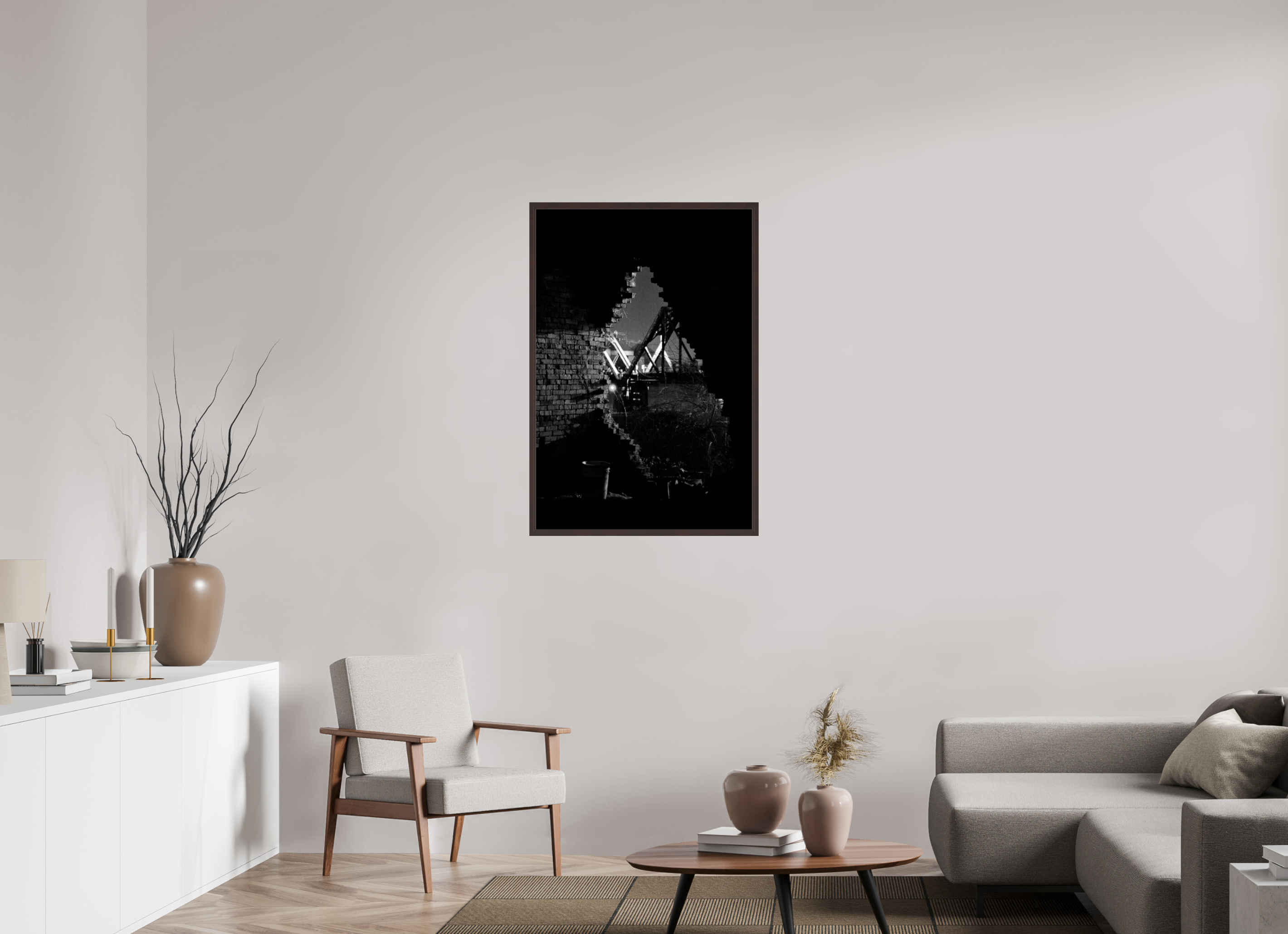 28 x 41.2″, ArtBox On Aluminum Dibond Hole In the Wall & Bridge