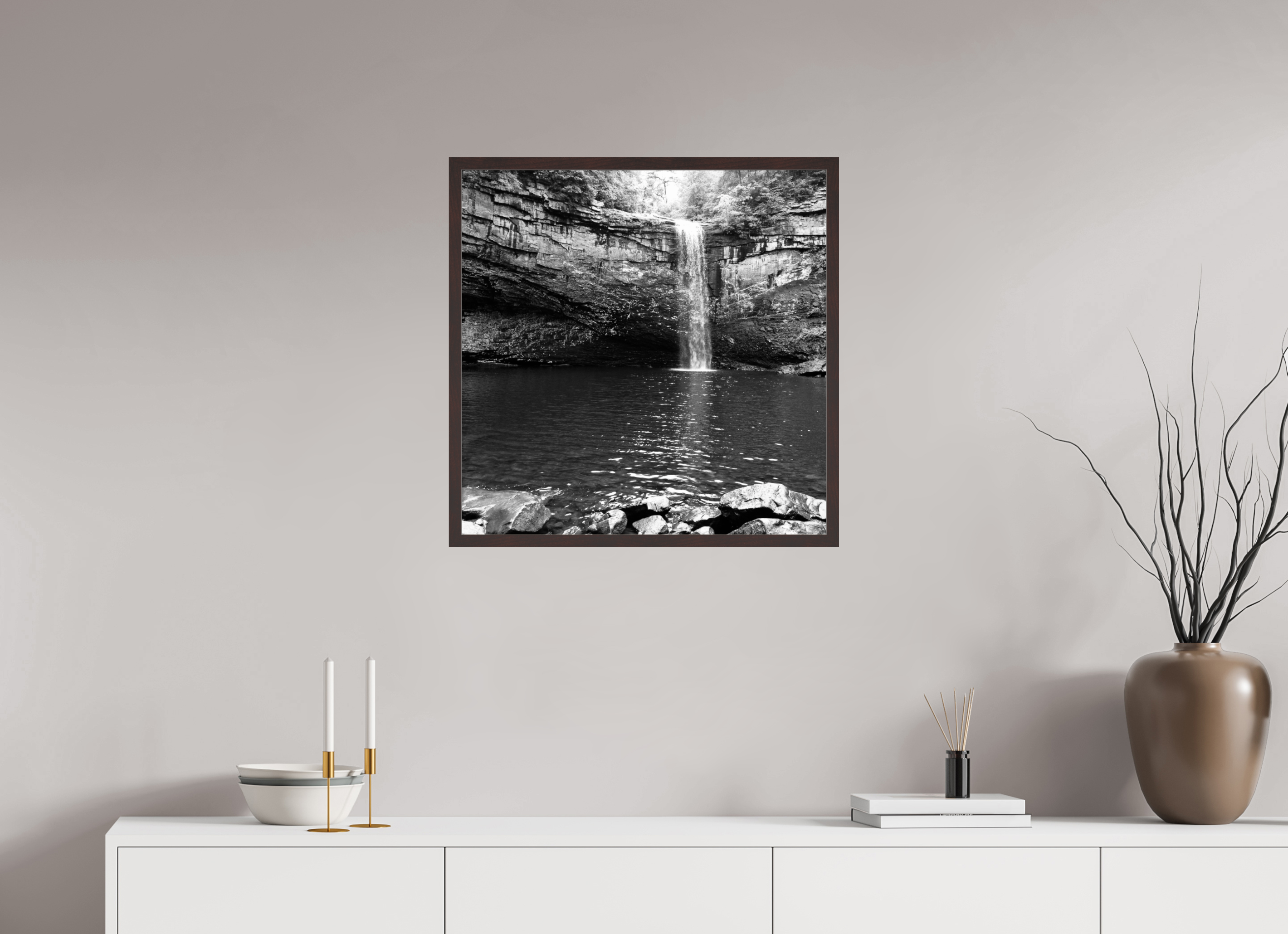 25 x 25″, ArtBox On Aluminum Dibond Foster Falls
