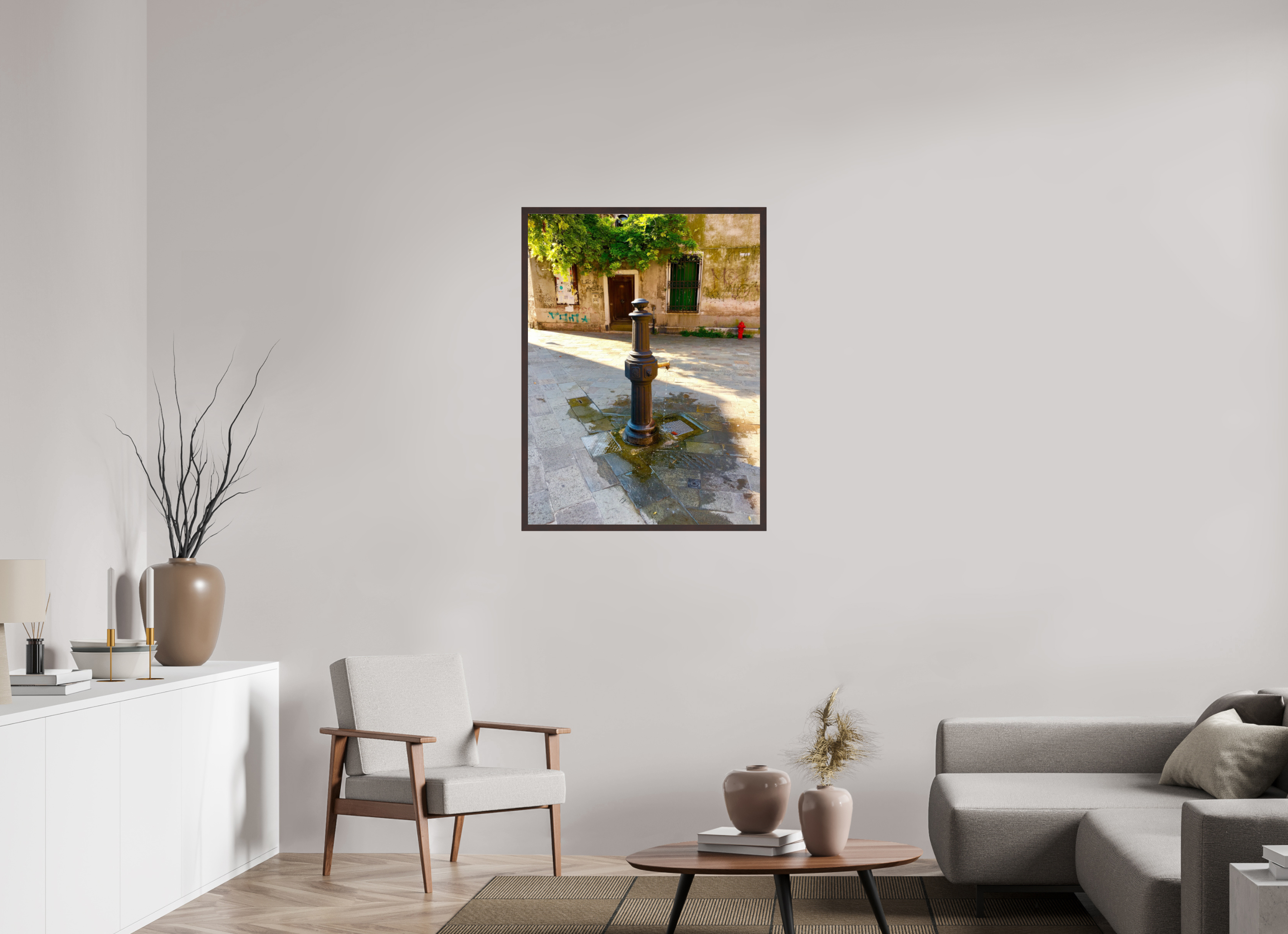30 x 40″, ArtBox On Aluminum Dibond Water Fountain