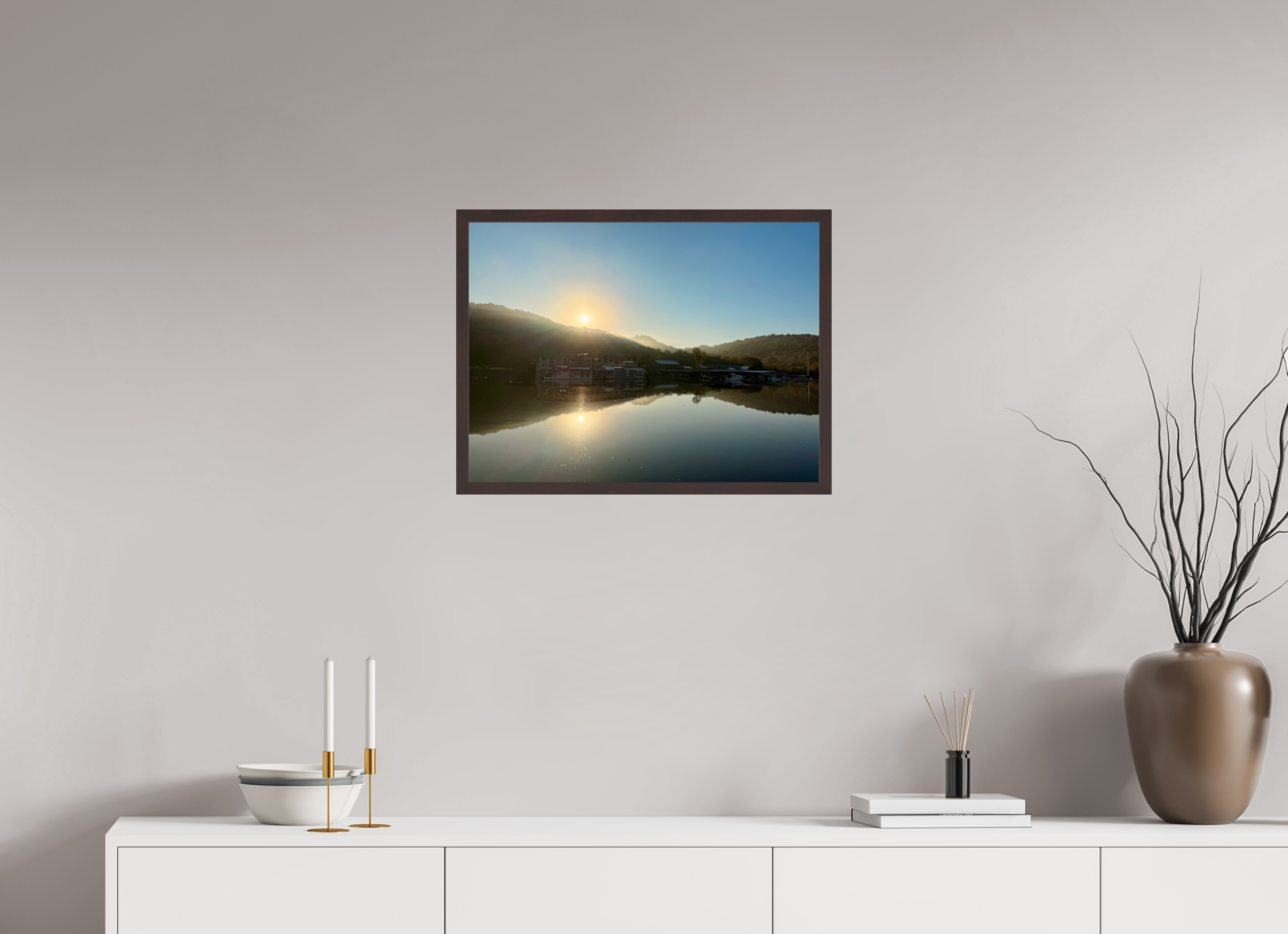 24 x 18″, ArtBox On Aluminum Dibond Sunrise at Cordell Hull Marina