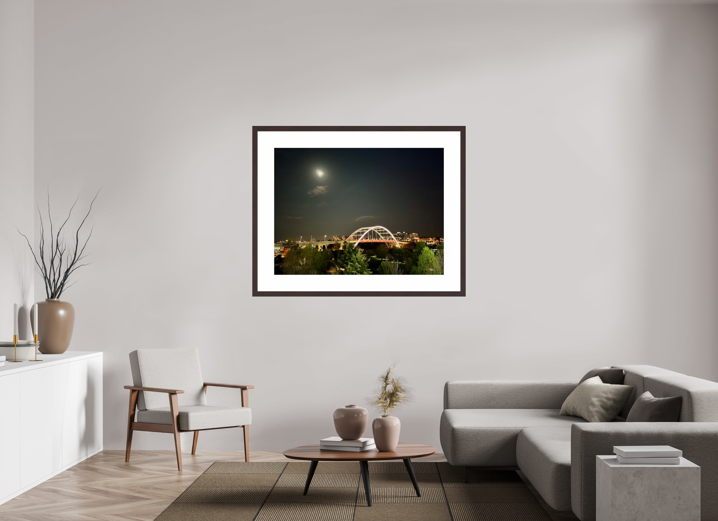 48 x 36″, Framed, Alder Brown, Color Print Korean Veterans Bridge