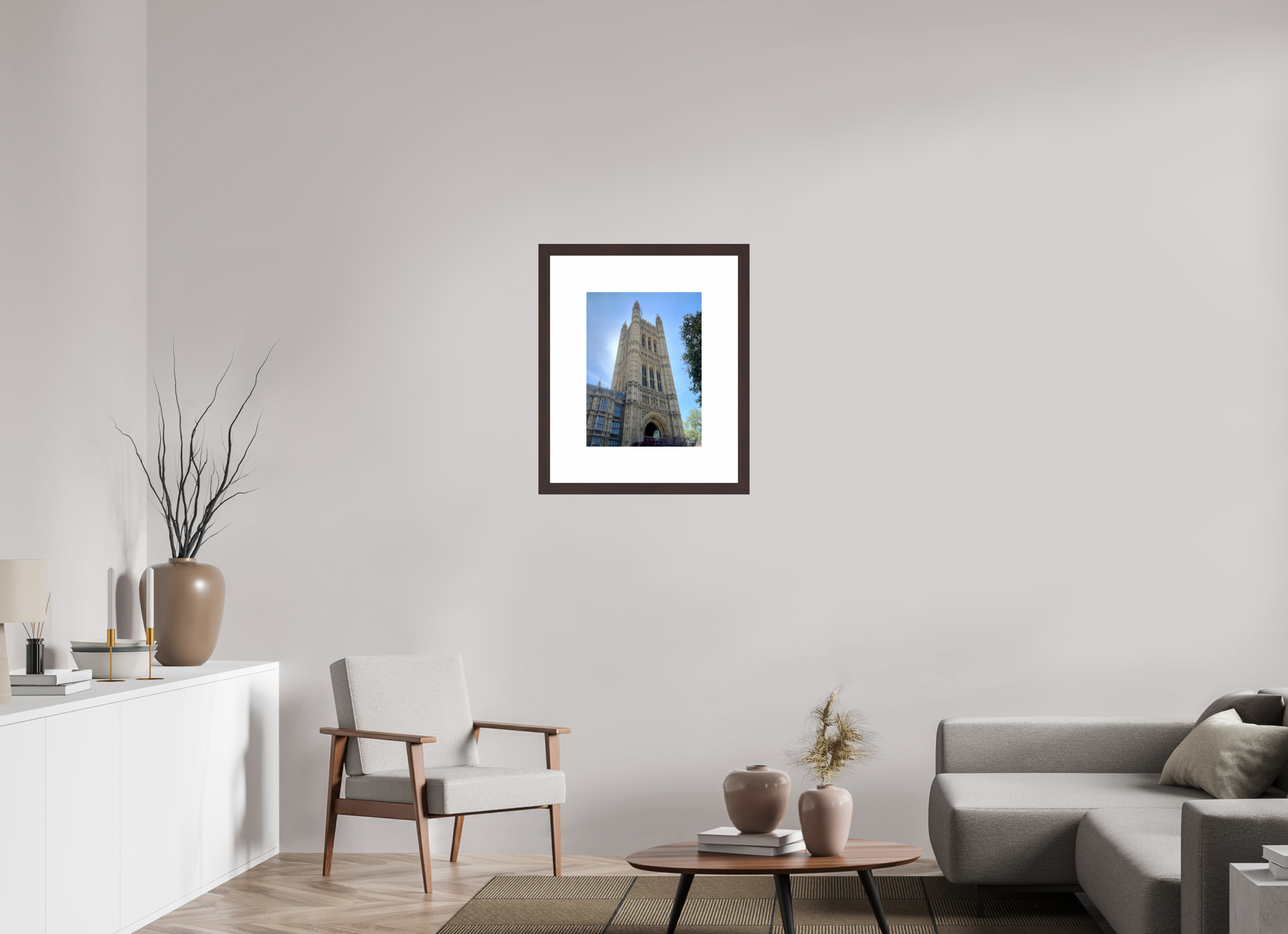 15 x 20″, Framed, Alder Brown, Color Print The Victoria Tower (Houses of Parliament)
