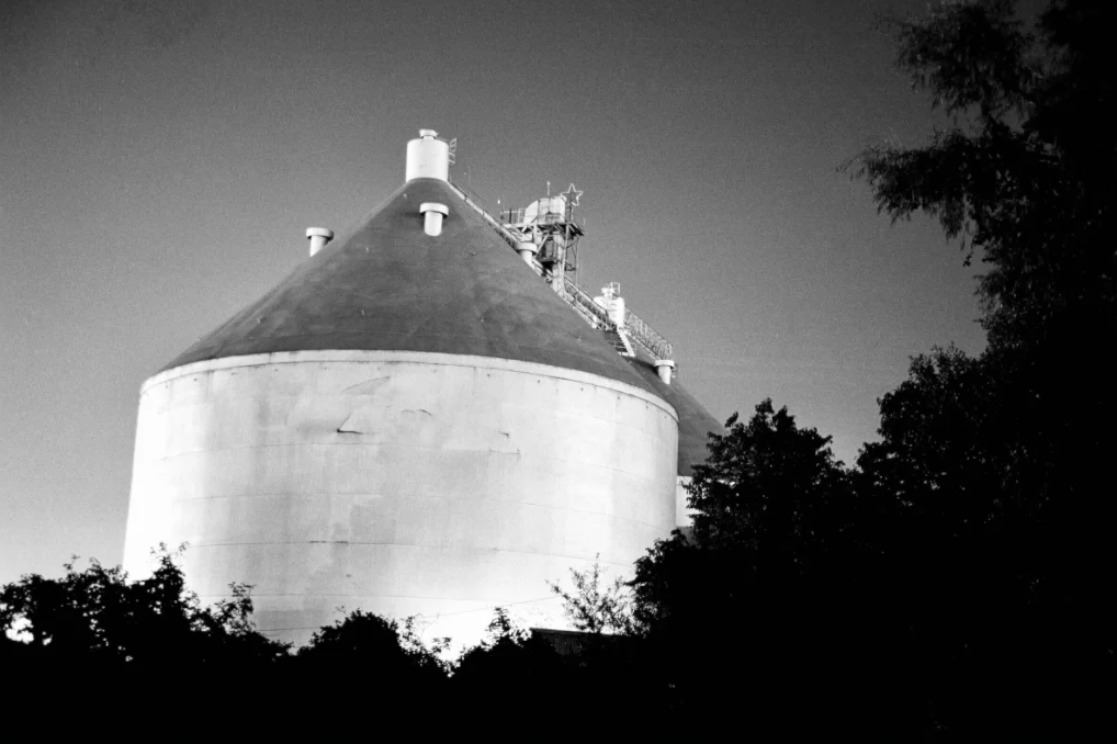 Storage Tank at Night